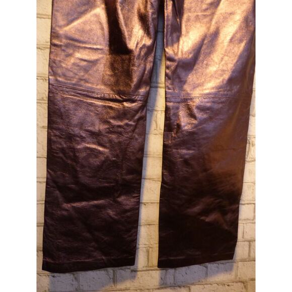 Muubaa x Free People Pewter High Waist Leather Pants 2 NEW - Picture 13 of 13